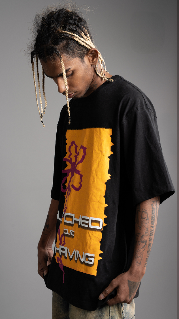 GLITCHED BUT THRIVING OVERSIZED TEE